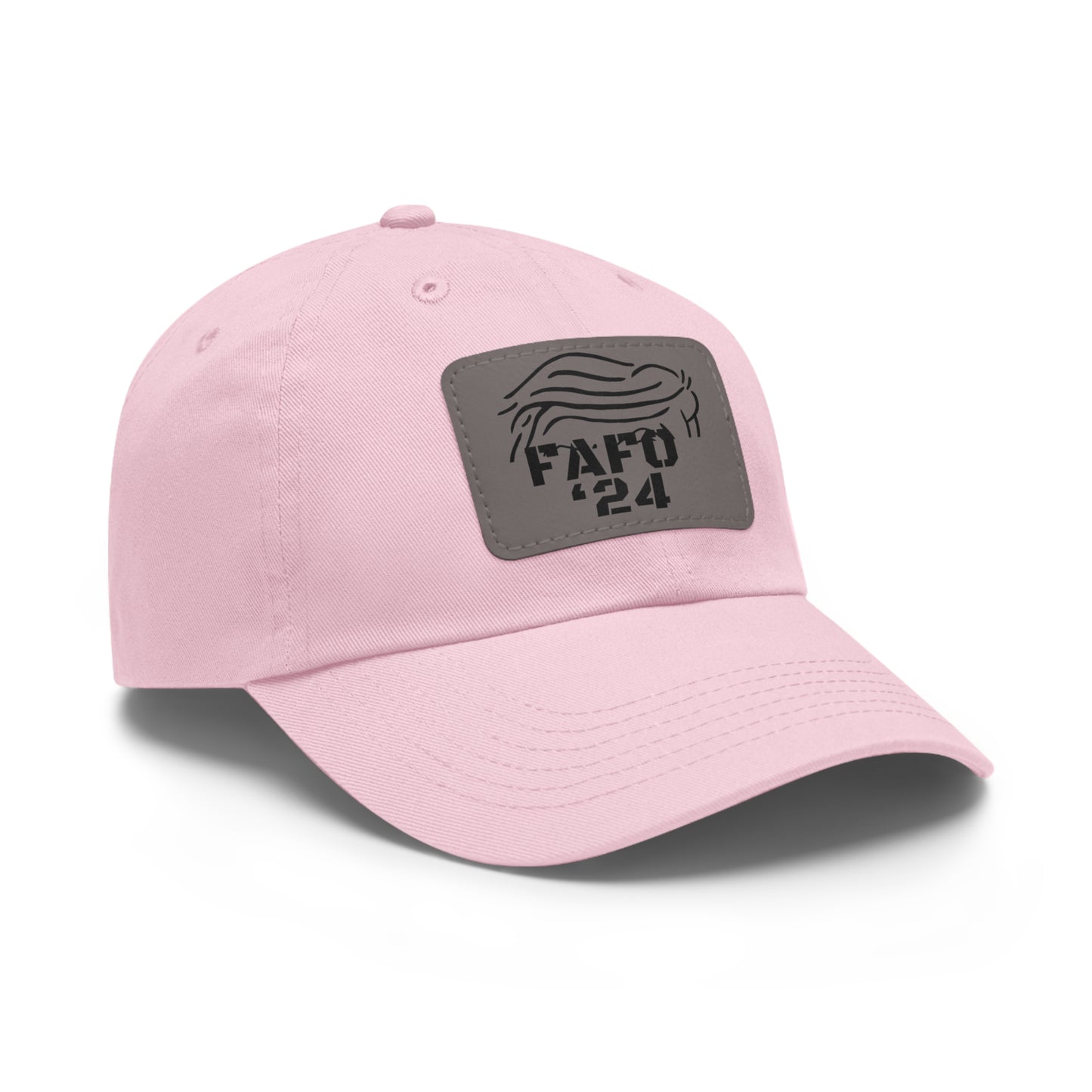 TRUMP FAFO ‘24 Dad Hat with Leather Patch (Rectangle)