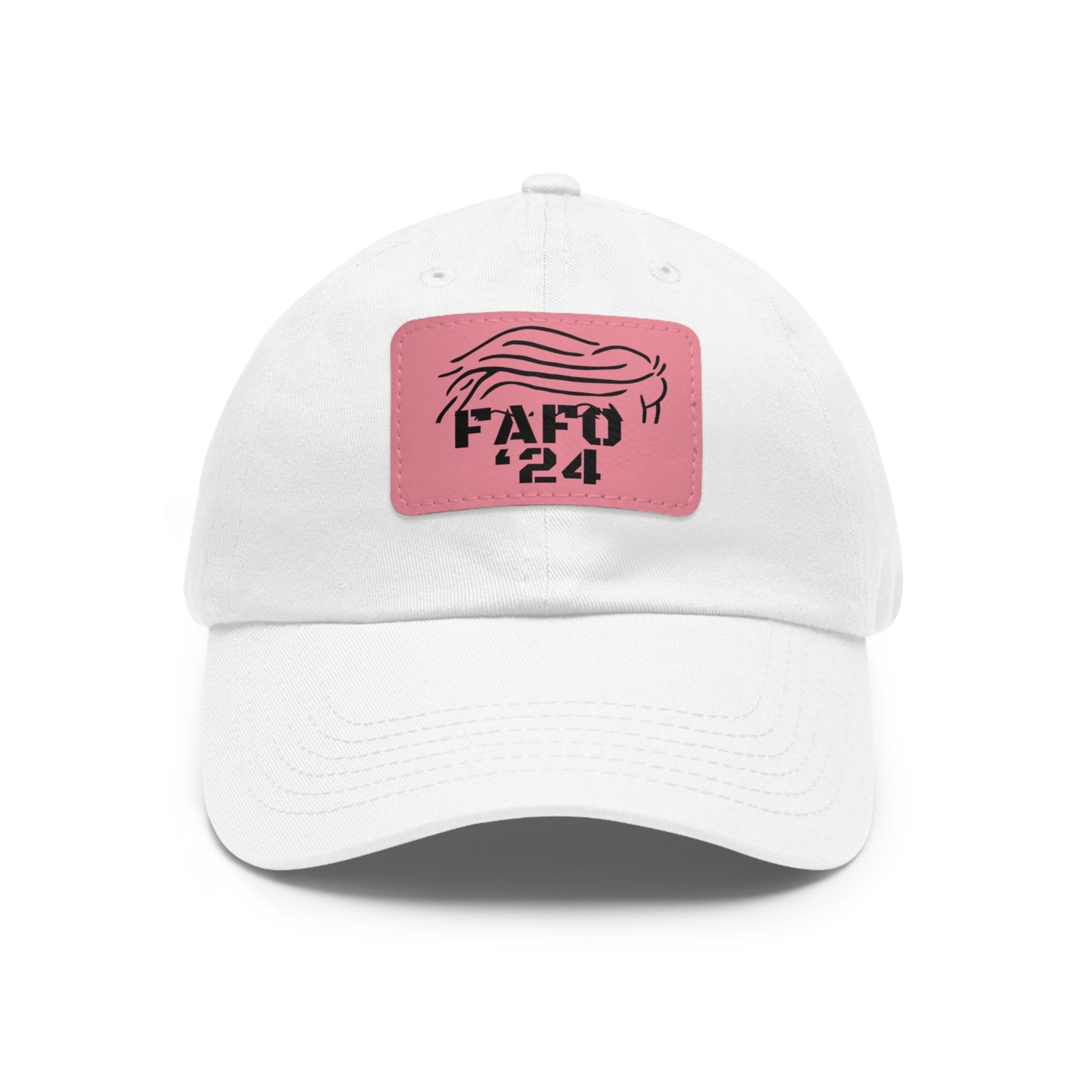 TRUMP FAFO ‘24 Dad Hat with Leather Patch (Rectangle)