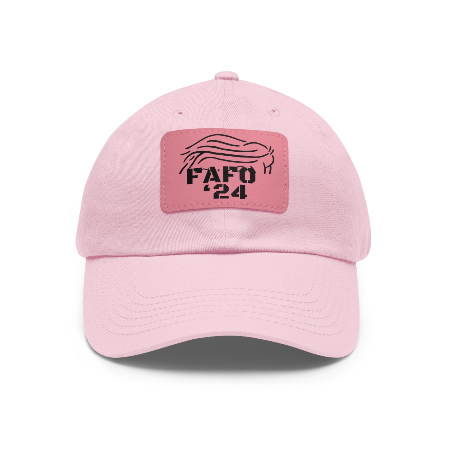 TRUMP FAFO ‘24 Dad Hat with Leather Patch (Rectangle)