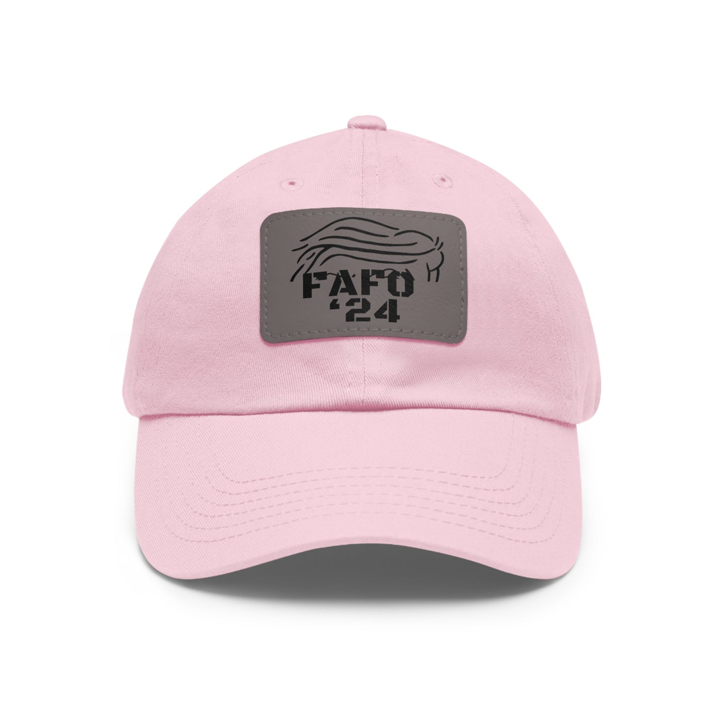 TRUMP FAFO ‘24 Dad Hat with Leather Patch (Rectangle)