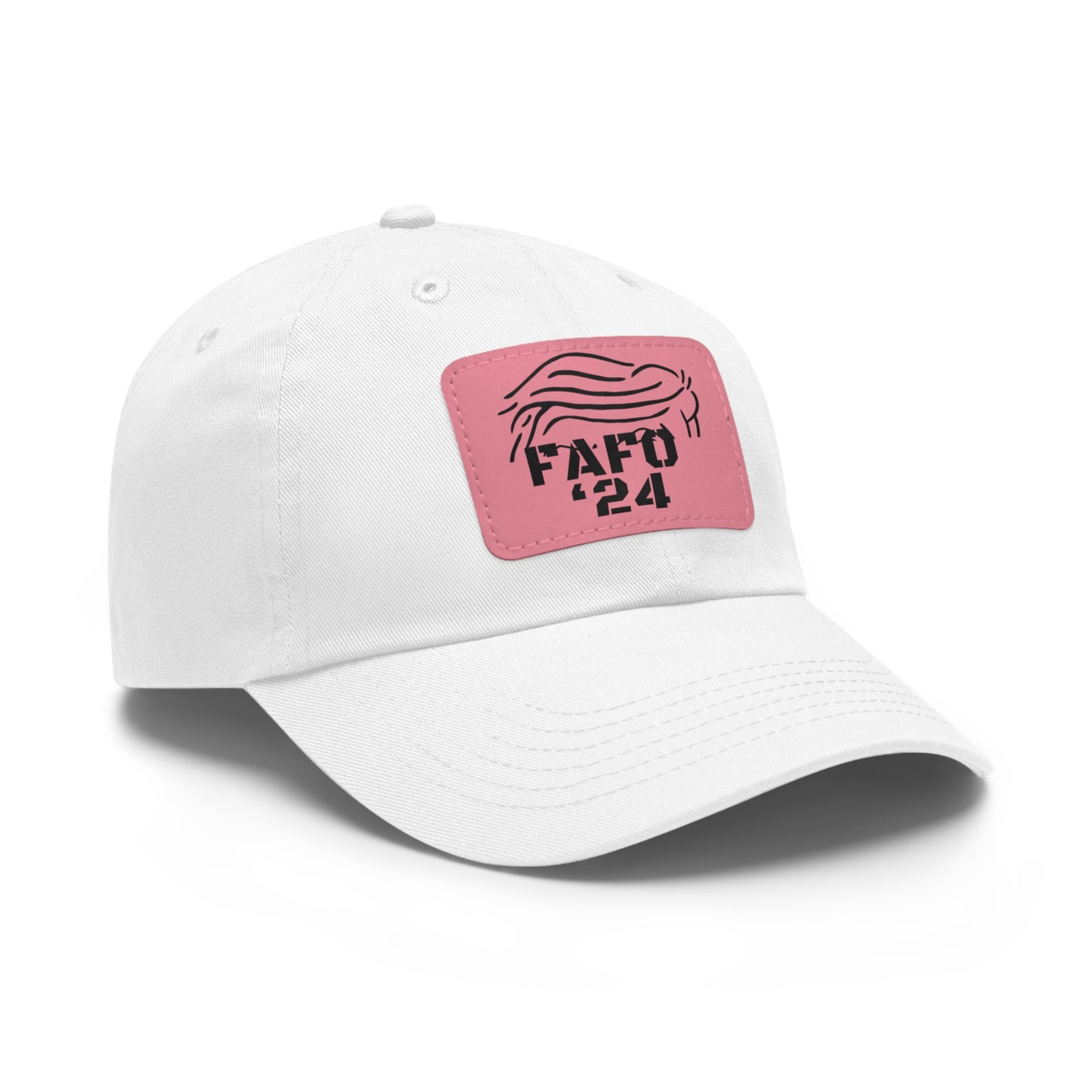 TRUMP FAFO ‘24 Dad Hat with Leather Patch (Rectangle)