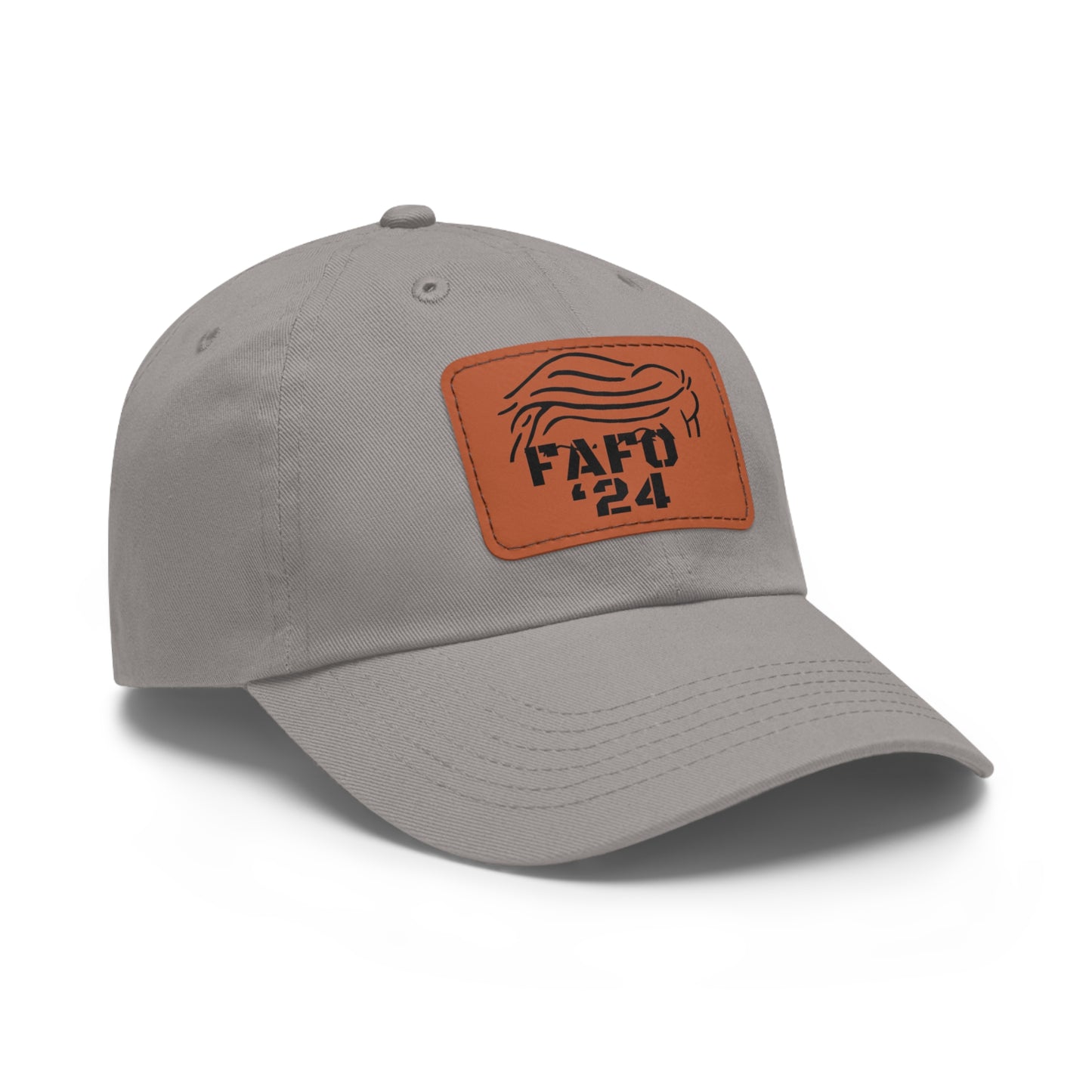 TRUMP FAFO ‘24 Dad Hat with Leather Patch (Rectangle)