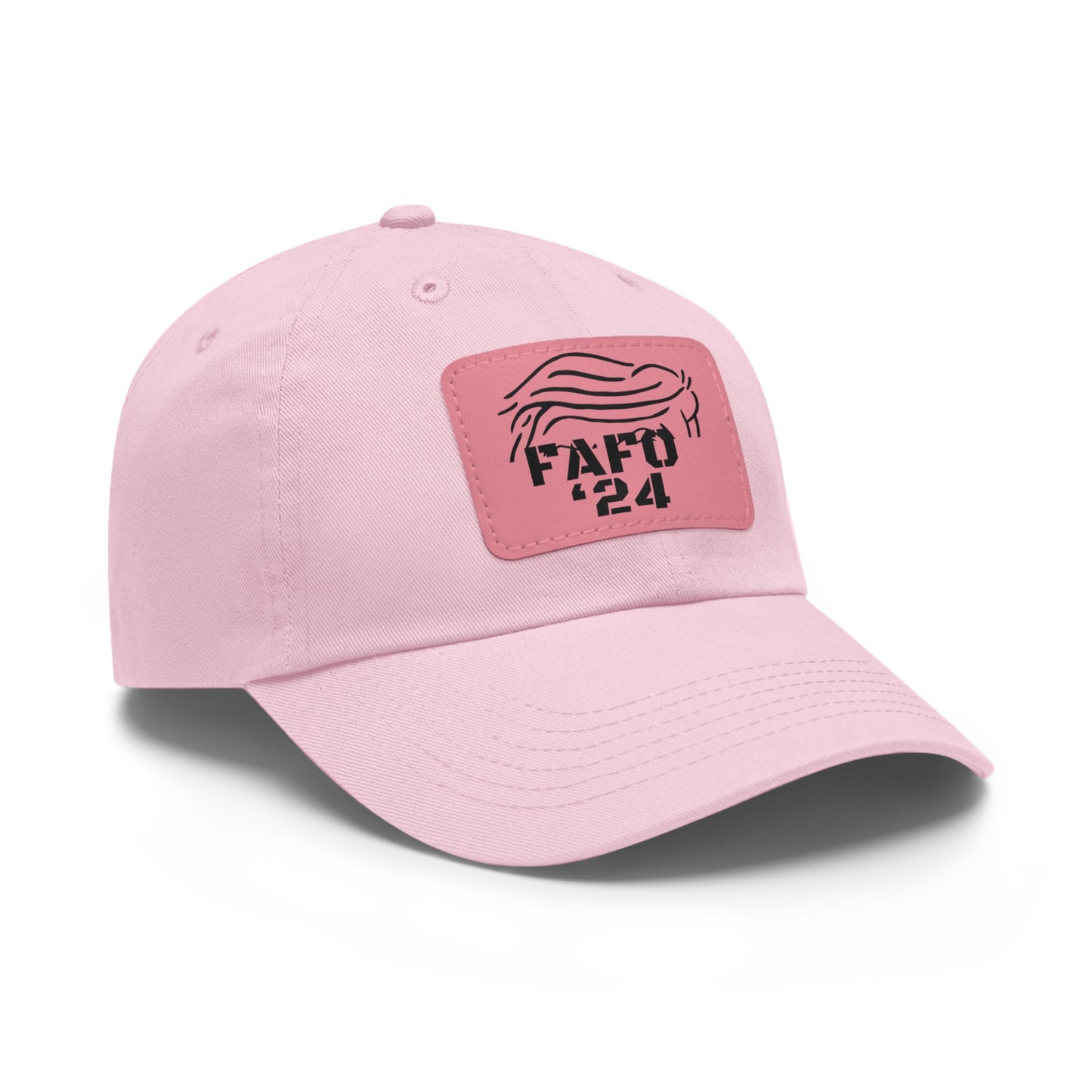 TRUMP FAFO ‘24 Dad Hat with Leather Patch (Rectangle)